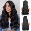 Women Fashion Long Wavy Hairpiece Synthetic Fiber Long Straight Wavy Invisible Hair Extension for Women Daily Wear