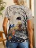 3D printed ancient costume pattern printed women's short sleeved T-shirt, high-quality women's top, suitable for daily wear