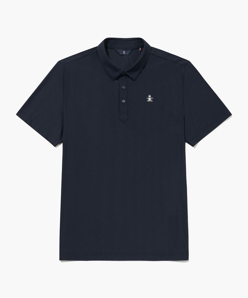 Meonsingweeo Men'S Textured Short Sleeve T-Shirt Dark Navy Mr321Mts75