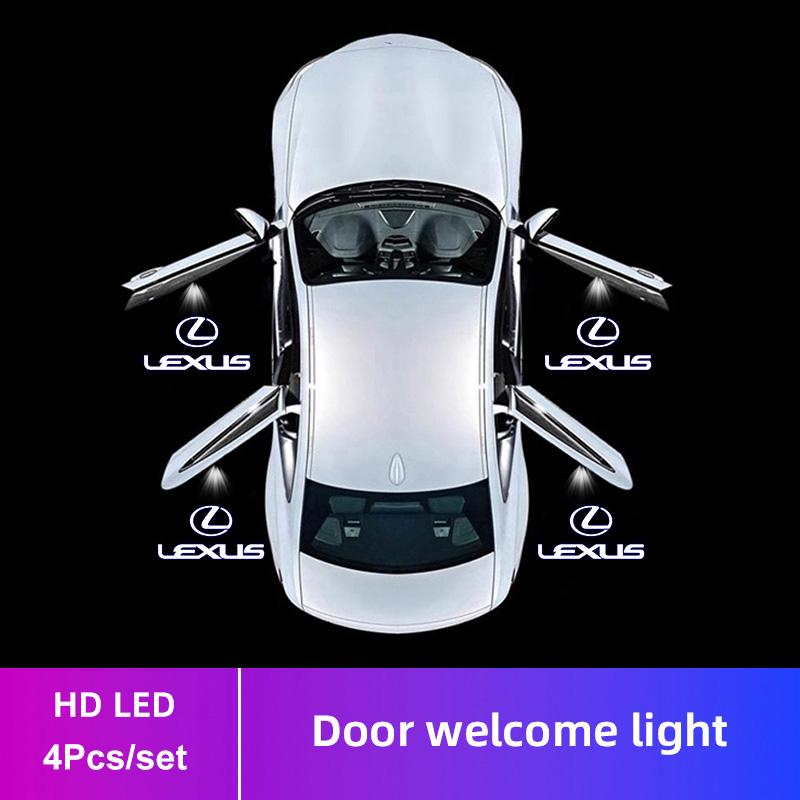 usjp2 Car Projector Lamps HD LED Auto Door Welcome Lights Accessories For Lexus F-SPORT ES RX NX LS UX LM LX GX LC RZ IS CT GS RC HS