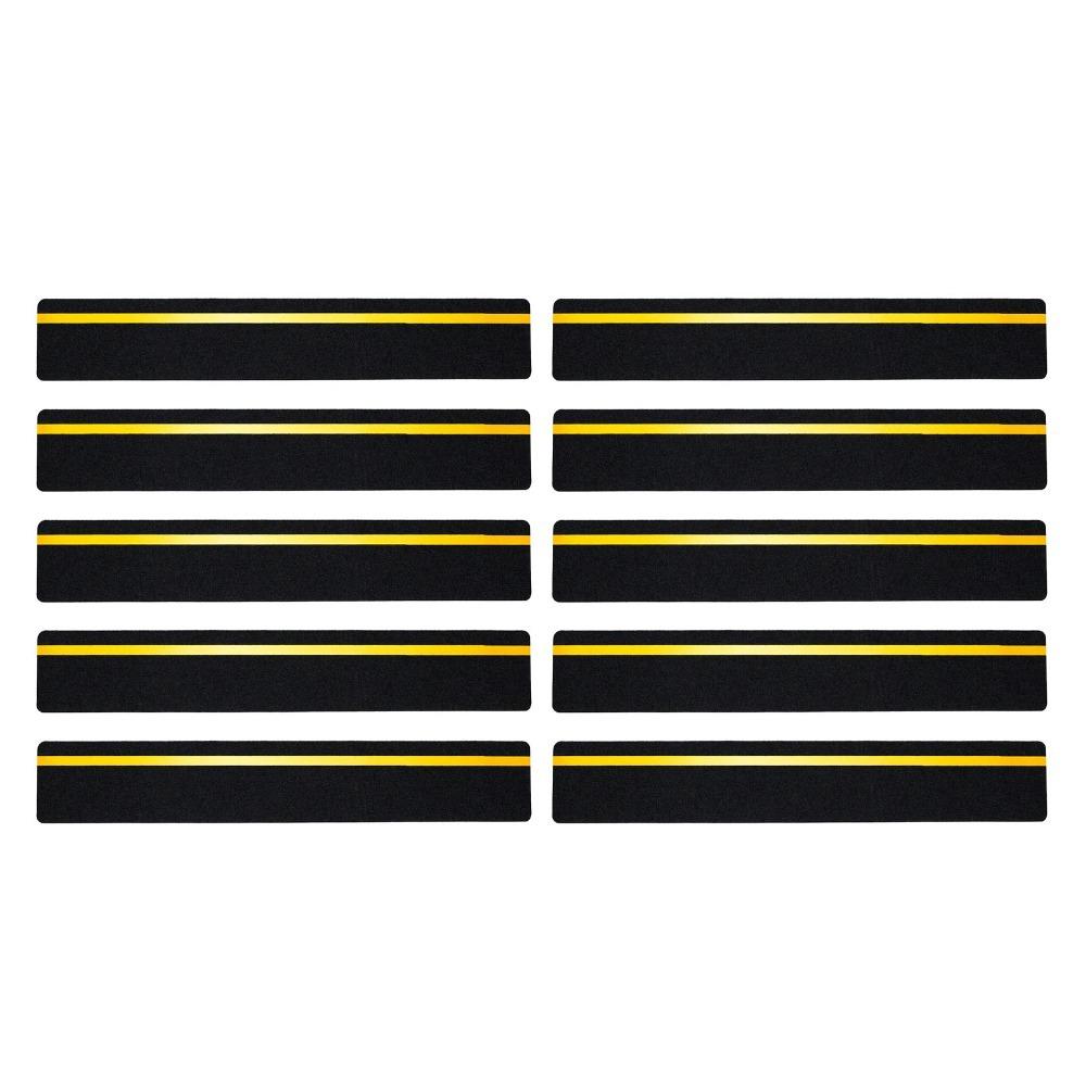 10 PCS Black Anti Slip Stair Treads 60 Grit Adhesive Grip Pads Durable Non Skid Tape Stairs