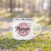 Best Mom In The World Print Mug Drinks Milk Cup Enamel Handle Mugs Creative Coffee Cups Handle Festive Birthday Gifts for Mother