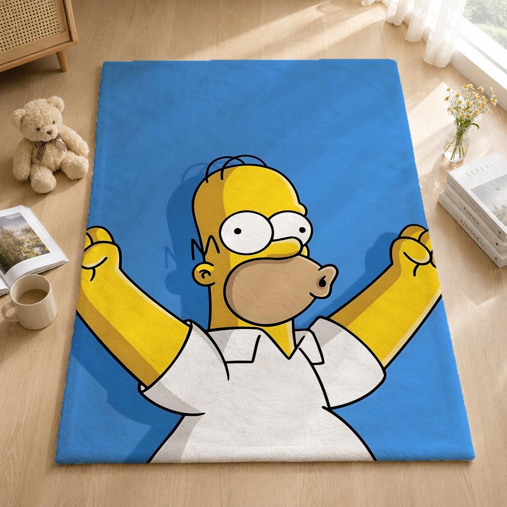 Мультяшное одеяло The Simpsons Мягкое теплое фланелевое одеяло Постельное белье для кровати Гостиной Домашнего дивана