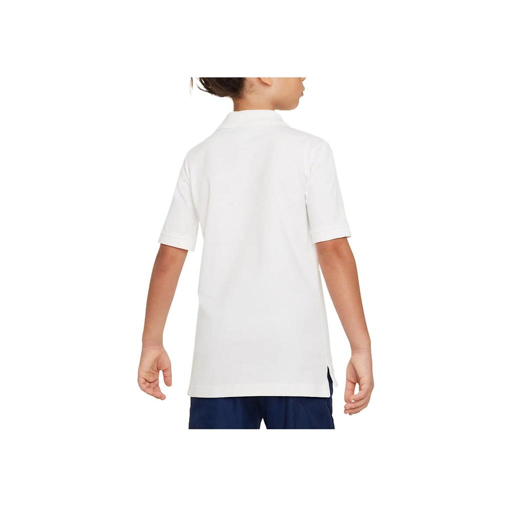 Nike Sportswear Polo T-Shirt Fashion Comfortable Soft Casual Short Sleeve Kids Tops White Obsidian 826437-100