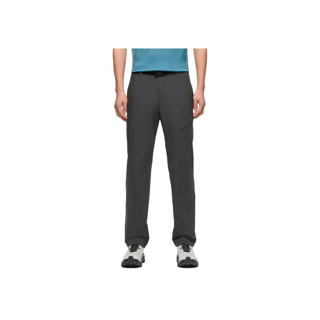 Anta Champion Outdoor Series Однотонные спортивные брюки средней посадки с водоотталкивающими и дышащими свойствами прямого кроя для мужчин низ Замок-серый 152520507-4