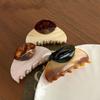 Acrylic Half-circle Hair Claw Contrast Color Retro Hair Carb Clip Acetic Acid Shark Clip  Party
