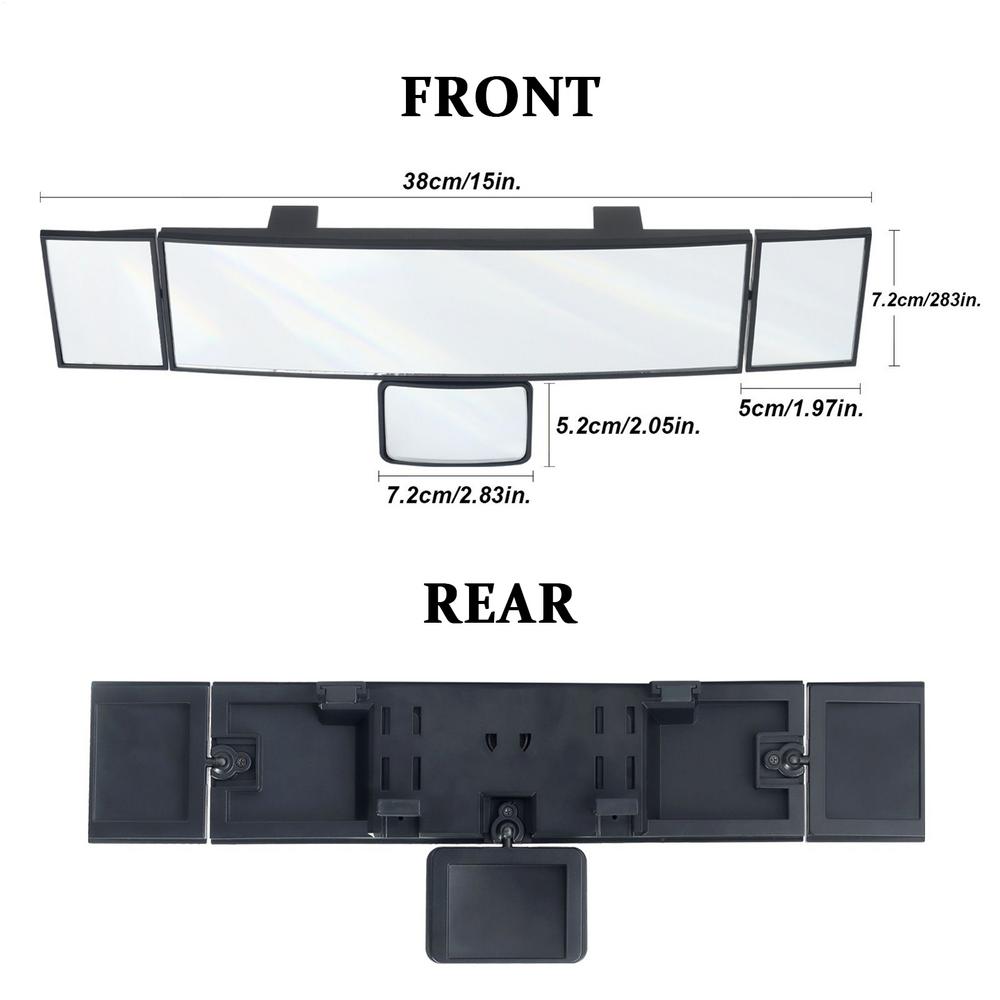 Wide Rear View Mirror Clip-On 18-Inch Extender Car Rear Mirror Anti-Glare For Truck Boat Automotive Baby Vehicle Marine