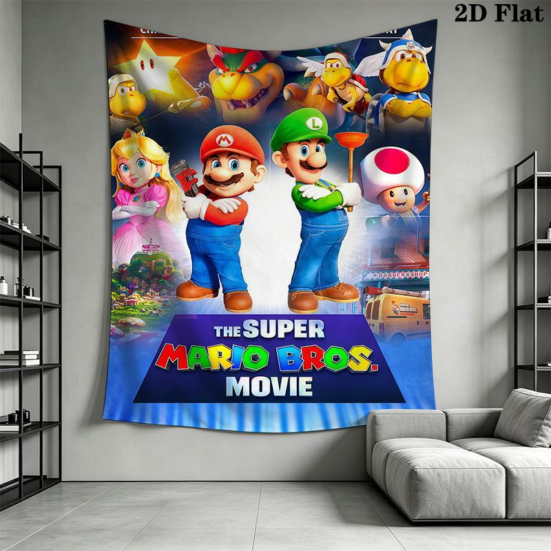 Dance Dance Revolution Mario Mix Tapestry Wallmounted Fashion Print Background Cloth Soft Christmas Gift