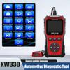 KW330 OBDII EOBD Автомобильный диагностический сканер Сброс кодов неисправностей двигателя Многоязычный OBD 2 считыватель кодов Для автомобилей 1996+ с OBD2
