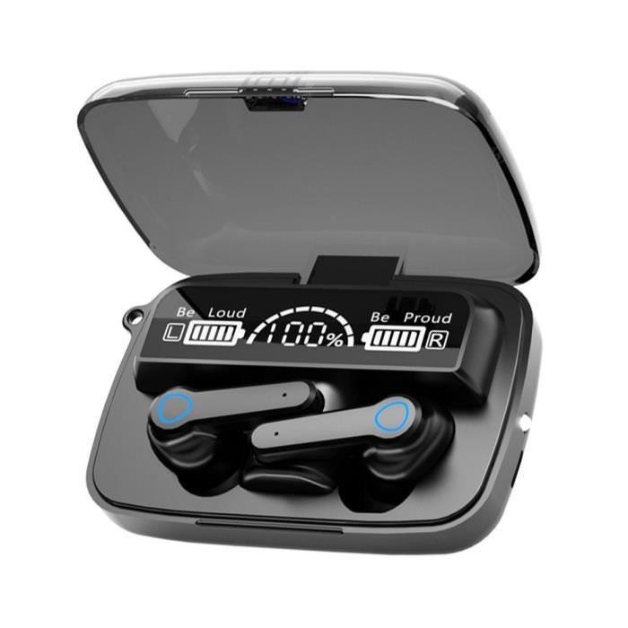Casque Bluetooth - M19 - Noir - Intra-auriculaire - Résistant à la transpiration - Sportif