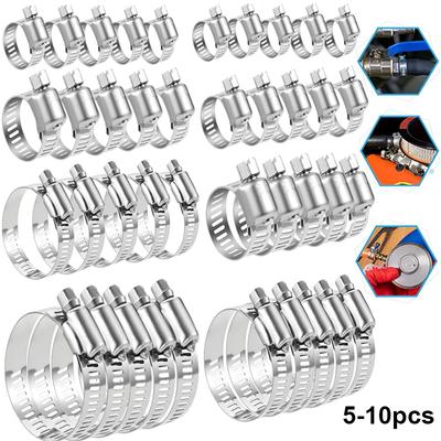 5-10 шт. хомут из нержавеющей стали, регулируемый хомут с червячной передачей 8-152 мм, металлический хомут для труб, механическое применение