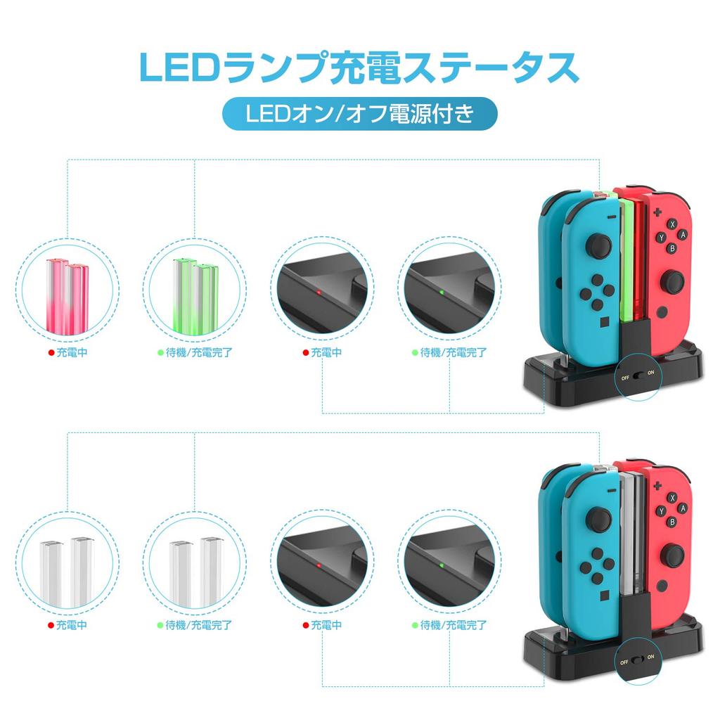 Подставка для зарядки Pro-контроллера для Nintendo Switch 3-сторонняя зарядка KINGTOP Держатель-зарядка для контроллера Nintendo Switch Prow с зарядкой