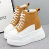 Fashion 13CM Spring Autumn Ankle Boots Women Platform Cushioned Wedge High Brand Chunky Sneakers Fashion Shoes