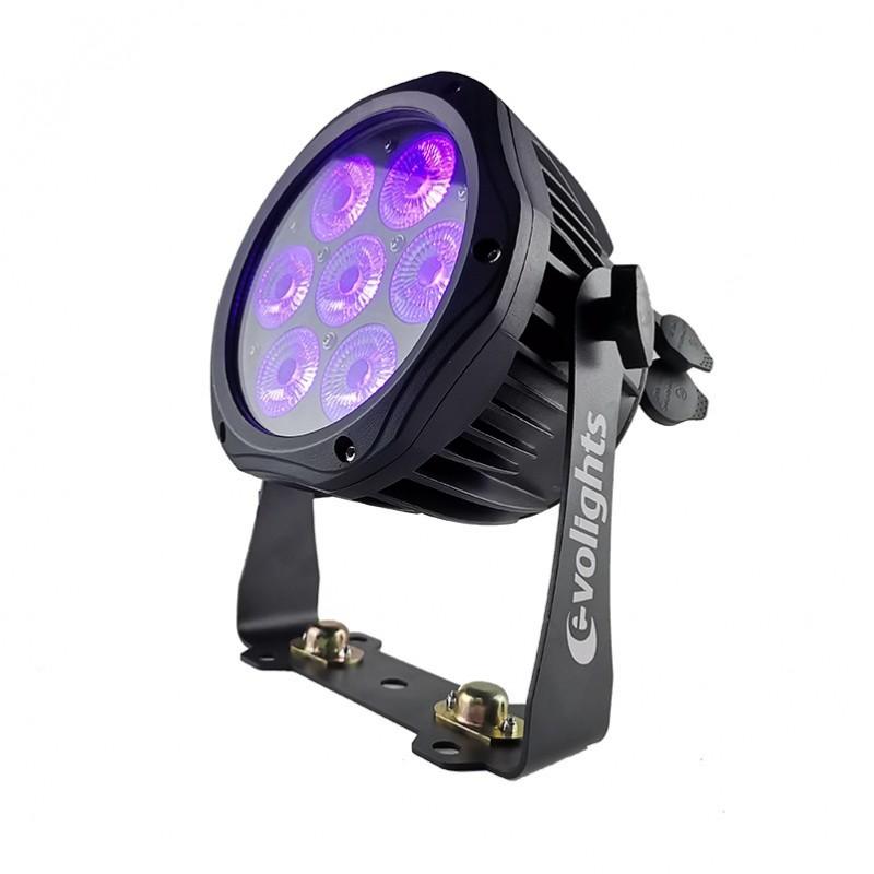 Evolights Glacier 7 Led Par 7X10W Rgbwa-Uv Ip65 Oświetlenie Sceniczne Zewnętrzne