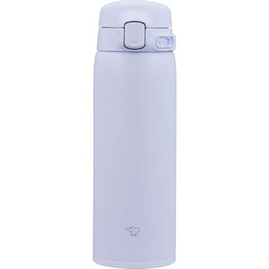 Zojirushi Water Bottle 480ml Dishwasher Safe Seamless Lid Only 2 Points Cleaning Lightweight Compact Insulated One-Touch Mug Icy Purple SU-BA48AM-VM