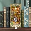 Spilay Booknook Миниатюрный кукольный домик Комплект для книг Подставка для книг Украшение для кукольного домика DIY Поделка Ручной работы Деревянный подарок для кукольного домика Рождественский подарок Для возраста 14 лет