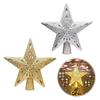 3D Glitter Projection Christmas Tree Toppers Snowflake Stars Party Decor New Xmas Tree Lighting