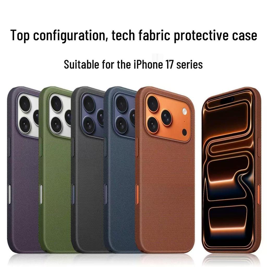 Apple iPhone 17 Pro Max Magnetic Case with Tech Fabric Button Cover