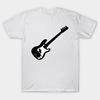 T Shirt Women Black And White Bass Guitar Harajuku Print Kawaii Tshirt Summer Short Sleeve Female T-Shirt Top Tee