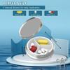 Small Size Pill Box 3 Compartment Pill Organizer Cute Pill Case  For Purse Pocket