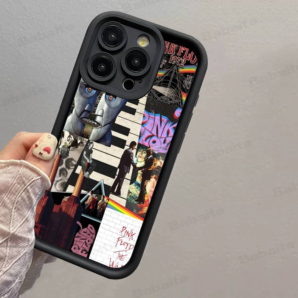 P-Pink-F-Floyds Rock Band For iPhone 17 15 13 12 11 14 Pro Max X XR XS 16 Plus Shockproof Candy Back Cover