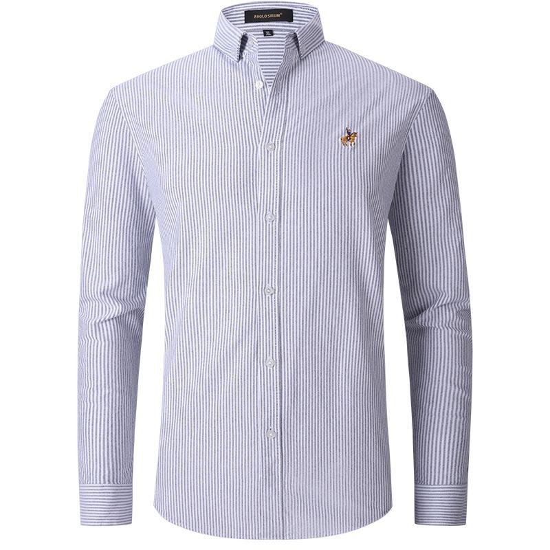Мужская хлопковая рубашка Oxford STORN с длинным рукавом Business Casual