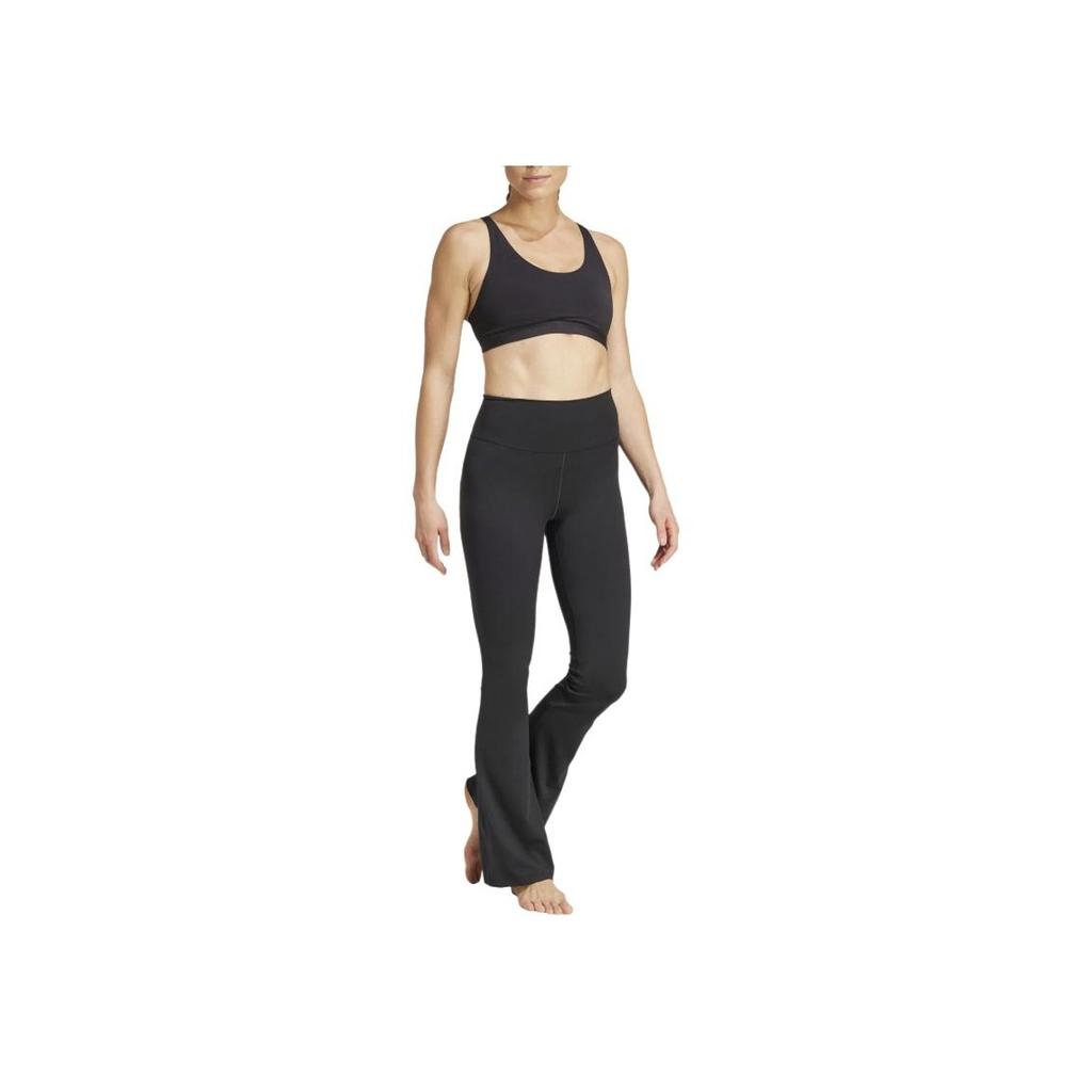 Adidas Узкие спортивные брюки с высокой талией и эластичным поясом, женские брюки черного цвета JE8025