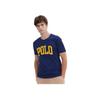 Polo Ralph Lauren Logo Print Crew Neck Short Sleeve Regular Футболка мужская, топы темно-синего цвета 710858957-002
