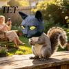 Easy Clean Nut Tray Cat Head Squirrel Feeder, Outdoor Hanging Funny Animal Feeder Face, Wild for Garden Backyard Patio Decor Durable Plastic Outside