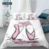 Комплект постельного белья для балета King Microfiber Ballet Accessory Shoes Dress Комплект постельного белья для девочек Rose Leaves Summer Style Пододеяльник