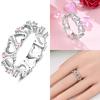 925 Sterling Silver Heart Shaped Infinite Minimalist Rings Hollow Celtic Knot Rings for Women Elegant Engagement Wedding Jewelry