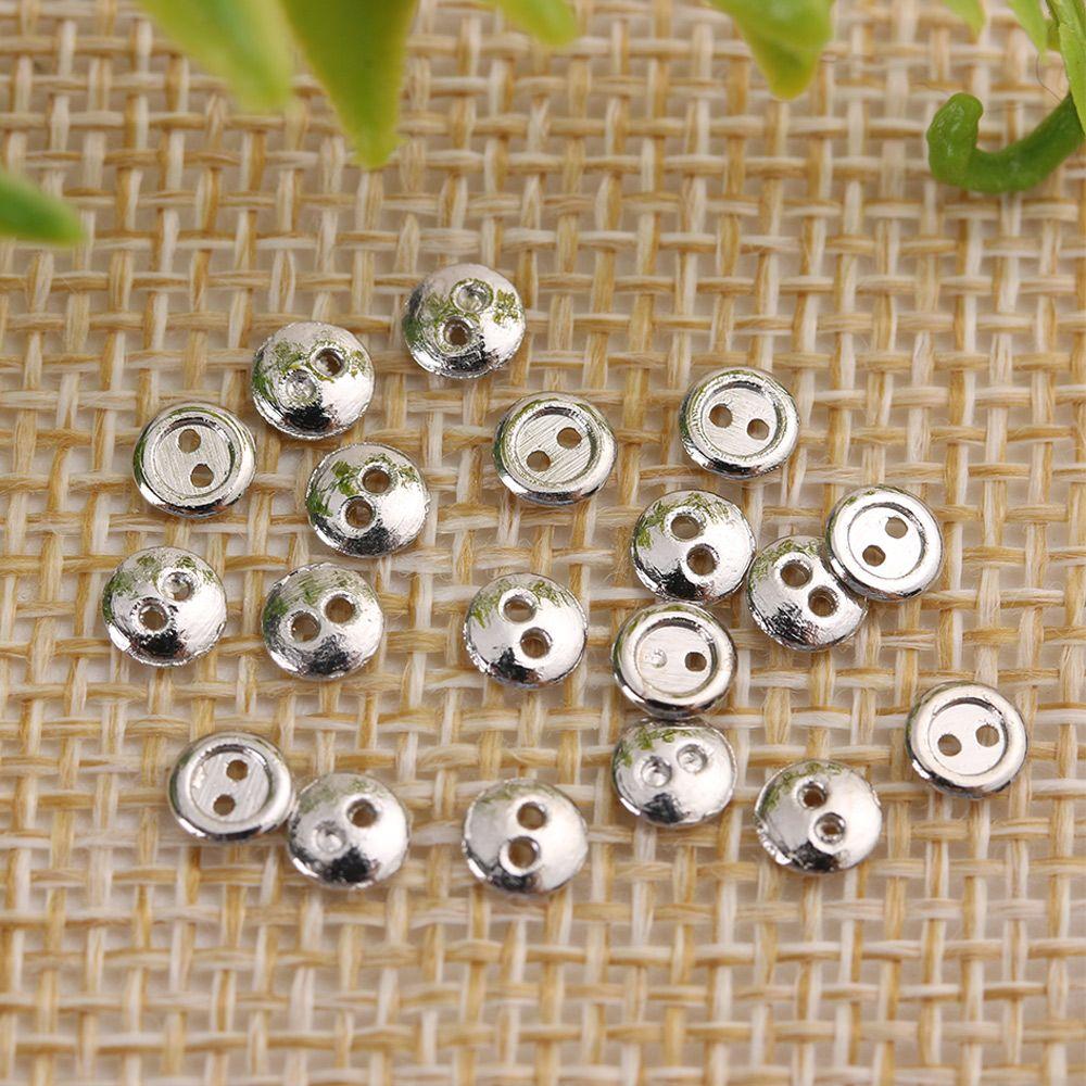 Miniature Two Holes Clothing Sewing Craft Mini Metal Buttons DIY Doll Clothes Dolls Strap Buckles