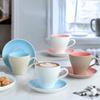 Креативный набор из кофейной чашки и блюдца, цветная матовая керамическая европейская кофейная кружка, матовая офисная парная кружка, чайная чашка, посуда для напитков
