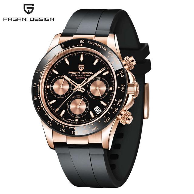 PAGANI Mens Watches Top Brand Luxury WristWatch Quartz Clock black Watch Men Waterproof Sport Chronograph Relogio Masculino