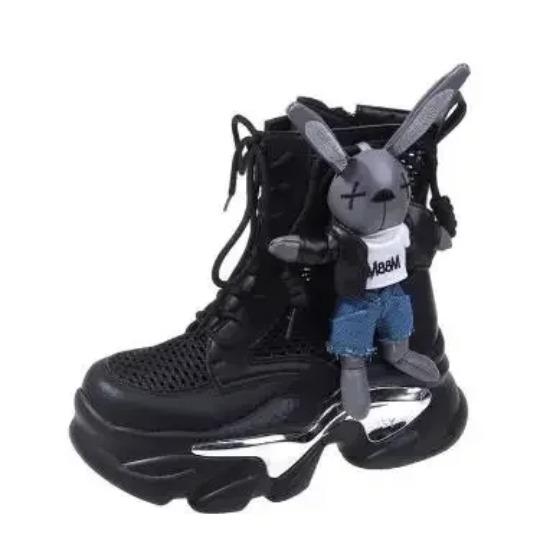 Women's Thick-soled Boots Wedge Heel Lace-up Decorative Women's Shoes Fashion Winter Women's Boots Vulcanized Shoes Modern Boots