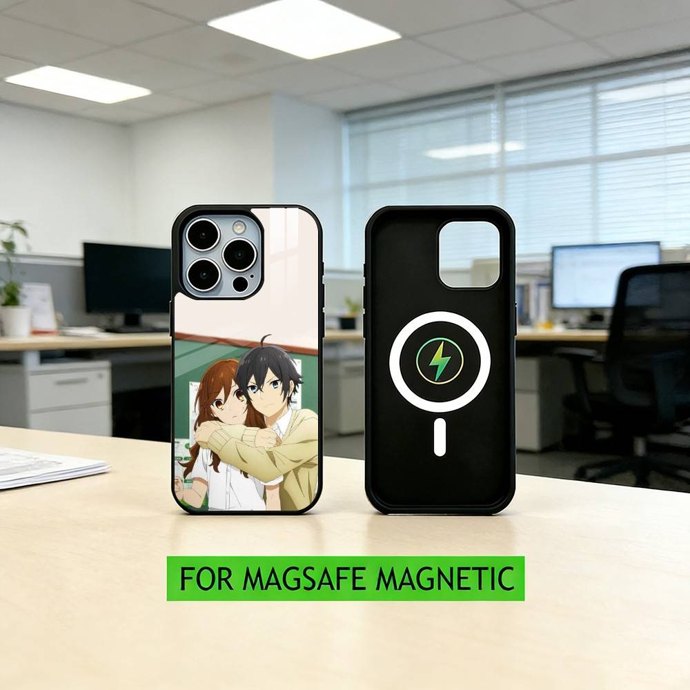 Horimiya Кёко Хори Идзуми Миямура Чехол для телефона для iPhone17,16,15,14,13,12,11 Plus,Pro Магнитный с Magsafe Беспроводная зарядка