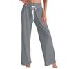 Women's Fashion Casual Comfortable Pajama Pants Solid Color Printed Drawstring Wide Leg Pants Trousers