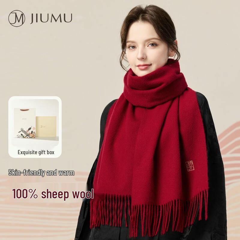 JIUMU Шарф из 100% чистой шерсти