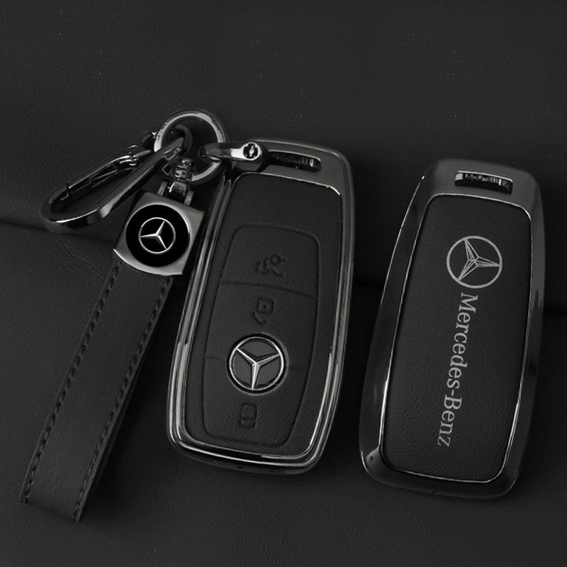 Кожаный полный чехол-защита-держатель для автомобильного ключа Mercedes Benz AMG W204 W205 W203 W210 W211 W212 W124 W126 W213 W201