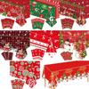 Snowman Snowflake Disposable Tablecloths Plastic Table Cover Christmas Tablecloth Christmas