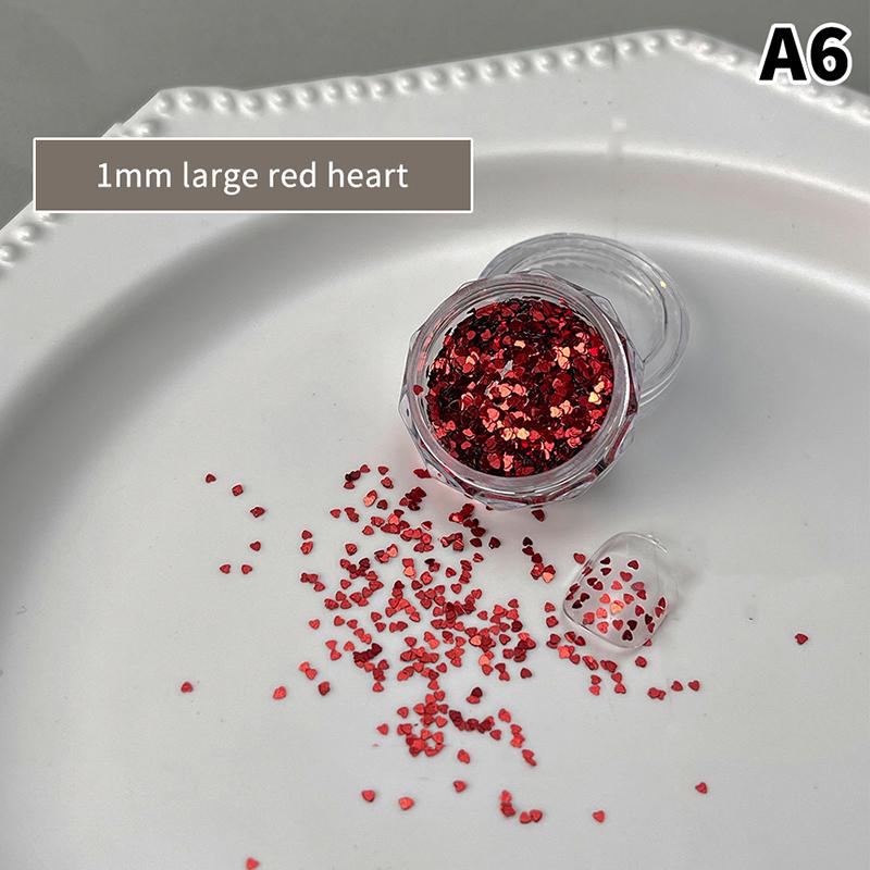 Mini Sparkling Heart Star Nail Glitter Sparkling Pentagram Nail Decoration Nail Salon Design Accessories DIY Nail Art Design