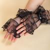 Up Bridal Wedding Gloves Mesh Bow Hand Wrist Cuffs Lace Hand Sleeves Lolita Gloves Women Gloves
