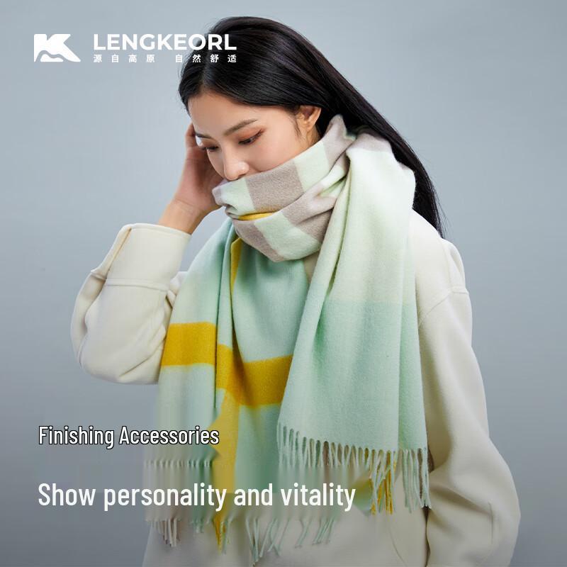 LENGKEORL Women's 100% Wool Scarf Shawl