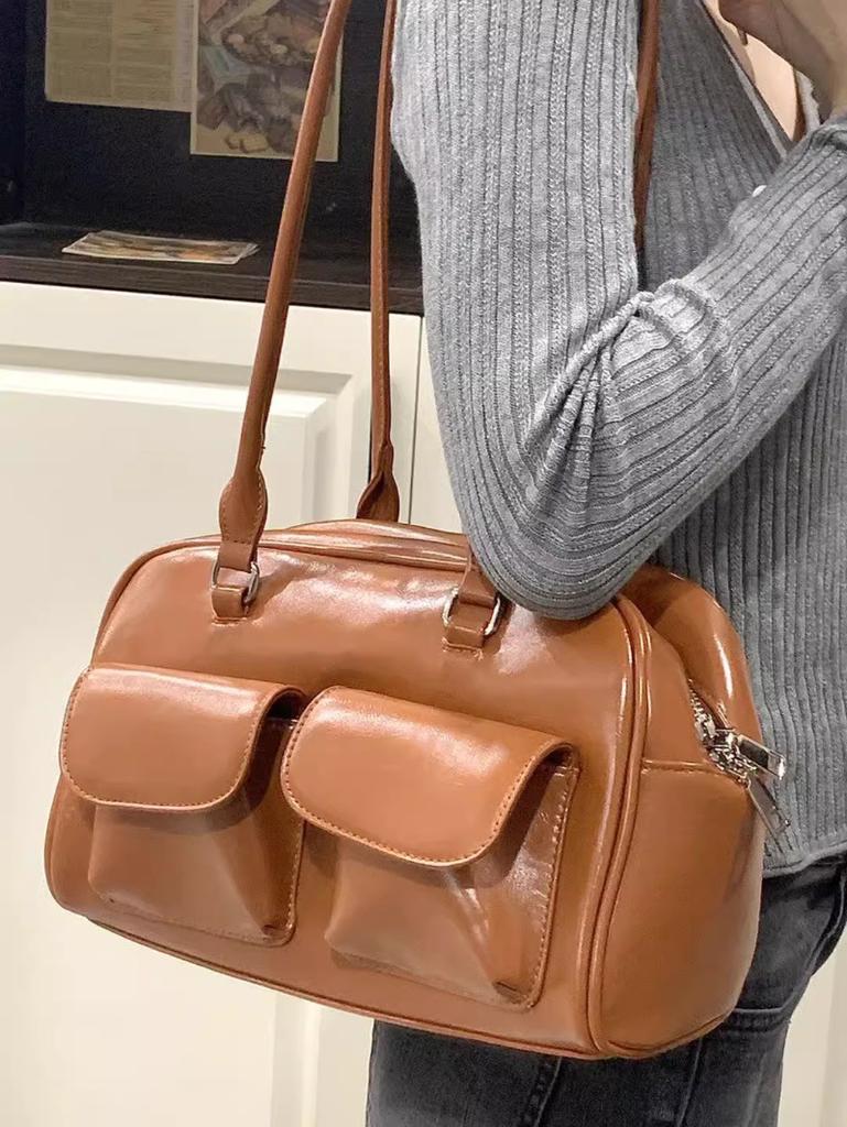 Сумка Niche, женская, новая, высококачественная, универсальная, сумка Boston, многокарманная, сумка через плечо, подмышка