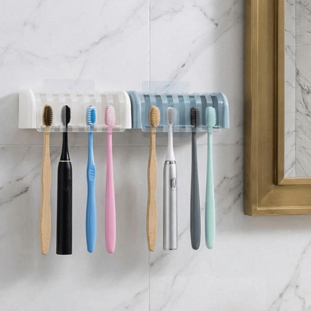 Wall Mounted Toothbrush Storage Rack Plastic Electric Toothbrush Holder Home Storage