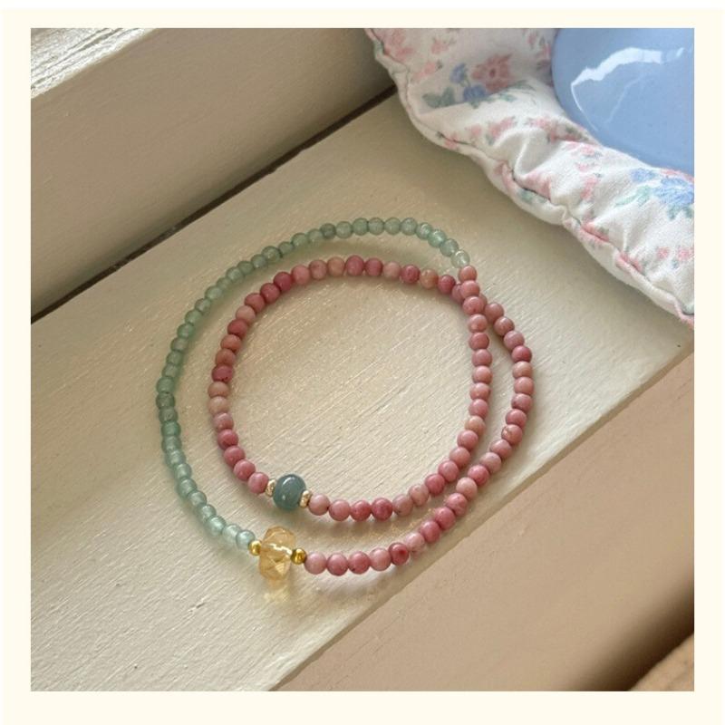 High End Light Luxury Natural Stone Handmade Beaded Bracelet Chinese Style Womens Hand Jewelry