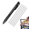 Retractable Eraser Stick Mechanical Erasing Pencil Eraser Pen 3.8mm Thin Tip With 5 Refills For Artists Drafting Drawing Work