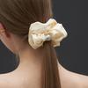 Cotoit Shell Satin Hair Scrunchie_Ivory