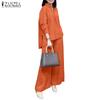 Женская блузка с длинным рукавом и брюки повседневные комплекты из двух предметов