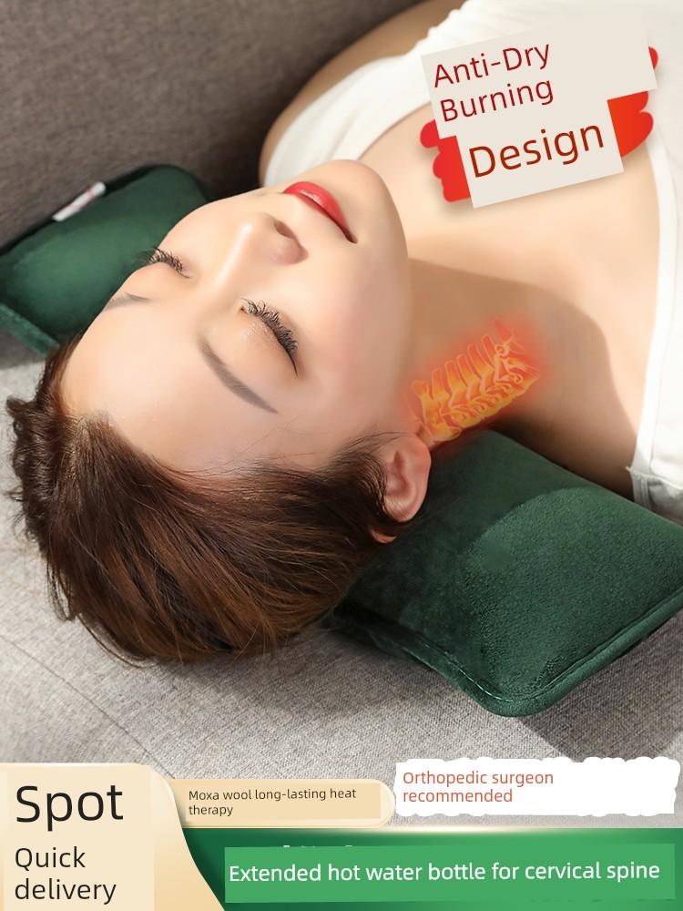 Explosion-Proof, Anti-Dry Burning, Enlarged and Lengthened Plush Rechargeable Hot Water Bag, Neck Protection Electric Hand Warmer, Waist Warmer, Bed